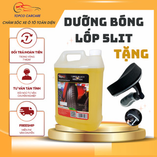 Dung dịch bóng lốp xe ô tô, dưỡng lốp ô tô Topco quét đánh xịt bóng vỏ xe ngăn rạn nứt