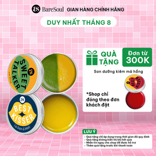 Bộ đôi giảm thâm môi, dưỡng ẩm căng mọng, làm hồng tự nhiên Baresoul Lip Balm & Mask 10g + Sweet Talker 20g