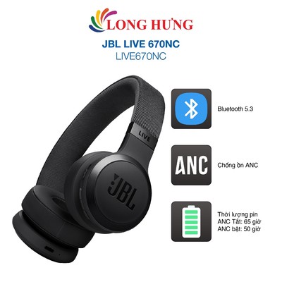 Tai nghe chụp tai Bluetooth JBL Live 670NC LIVE670NC - Hàng chính hãng