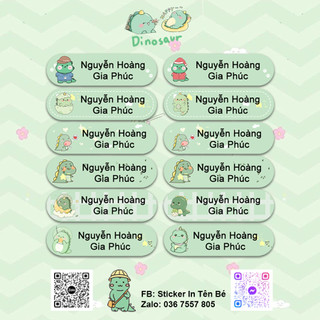 Sticker Dán In Tên Bé - dán đồ dùng học tập cho học sinh - in tên bé theo yêu cầu - giá rẻ nhất năm 2020