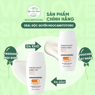 [Mẫu mới] Kem Chống Nắng Mesoestetic Mesoprotech Water Veli Hydra Cream SPF50 50ml
