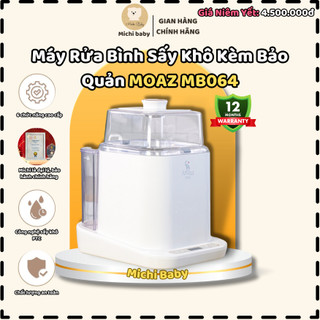 Michibaby- máy rửa bình sữa moaz bébé mb064 đa năng bảo quản 72h, bảo hành chính hãng 1 năm - mc302