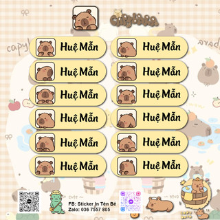 Sticker Dán In Tên Bé thiết kế theo yêu cầu  - dán đồ dùng học tập cho học sinh - giá rẻ nhất năm 2020