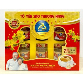[KHÔNG TÚI] Hộp Nước Yến Sào EVERNEST CANXI 20% tổ yến cao cấp siêu ngon (6 lọ x 70ml)