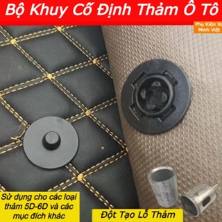 Combo 5-10 Bộ Khuy Cố Định Thảm Lót Sàn Ô Tô 5D 6D – Chống Trượt – 4 Mảnh – Phù Hợp Mọi Loại Xe