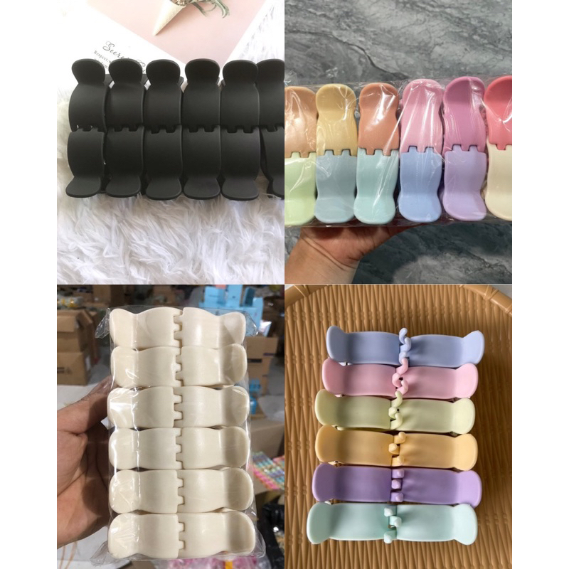 kẹp tóc càng cua cán tròn (combo 3 cái lẻ)