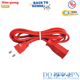 Cáp Nối Dài Điện Quang ĐQ EPF 2PN Màu Đỏ Dây 5m
