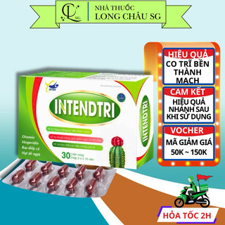 Viên uống co búi trĩ Intendtri, teo trĩ, bền thành mạch , giảm chảy máu, đau rát do trĩ 30 viên