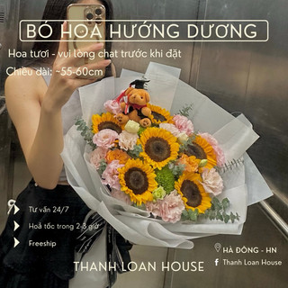 Bó hoa hướng dương, hoa tốt nghiệp ship hoả tốc trong 1 ngày