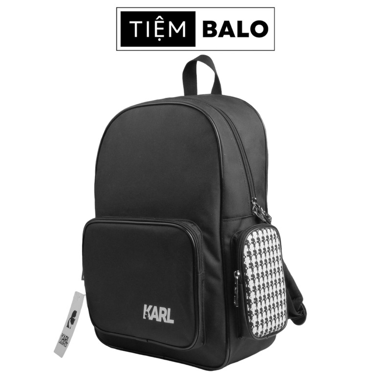 Balo Thời Trang Nam Nữ KARL LAGERFELD NEW 2025 BACKPACK BASIC Kích Thước 42x30 Cm Đựng Vừa Laptop 15