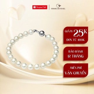 Vòng tay ngọc trai cao cấp vòng tay nữ ngọc trai thật nuôi cấy tự nhiên sang trọng Hoàng Gia Pearl B1132