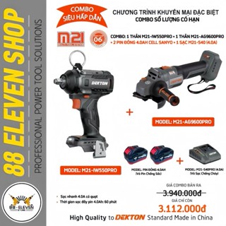 Combo Máy Siết Bulong - Máy Mài Dekton Mã M21 (Full Phụ Kiện)