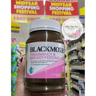 (Đủ bill) V.T.M Tổng Hợp bầu Blackmores Pregnancy & Breastfeeding Gold 180v