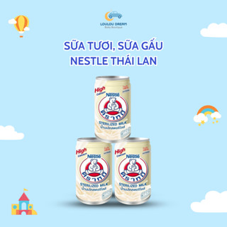 Sữa tươi, sữa gấu Nestle Thái Lan bổ sung Canxi cho bé dạng lon 150ml