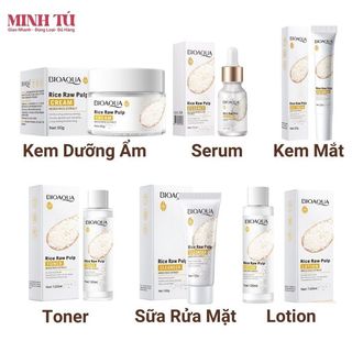 Bộ chăm sóc da mặt 6 món tinh chất sữa gạo non Bioaqua combo chăm sóc da mặt skincare Bi204