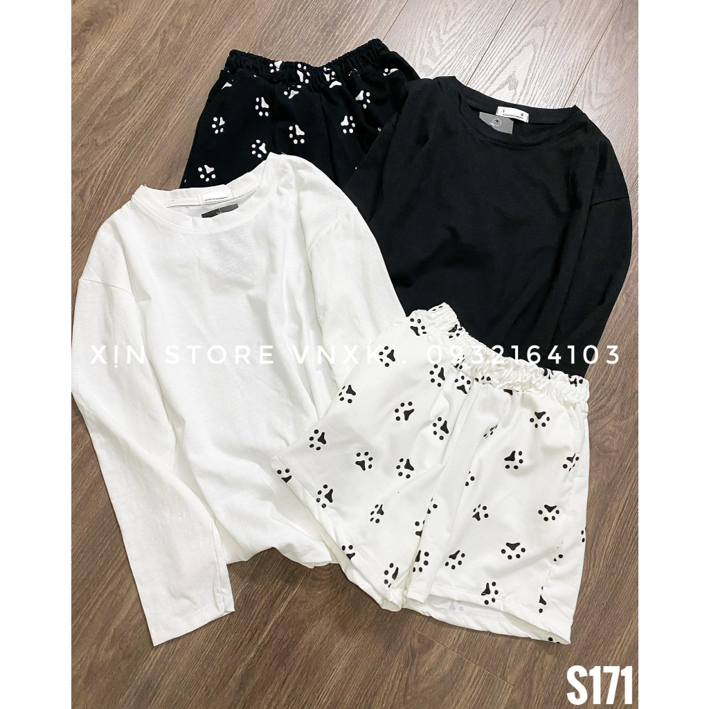 Set bộ nữ Xịn Store set thun đùi tay dài PULL & BEAR S171