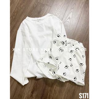 Set bộ nữ xịn store set thun đùi tay dài pull & bear s171