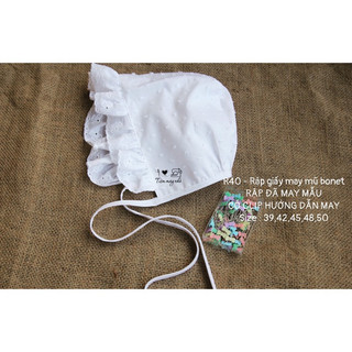 R40_Rập giấy may mũ bonnet