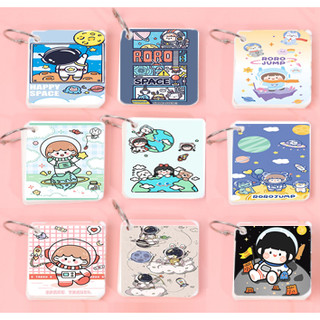 sổ note flashcard phi hành gia FCT36 hành tinh hoàng đạo