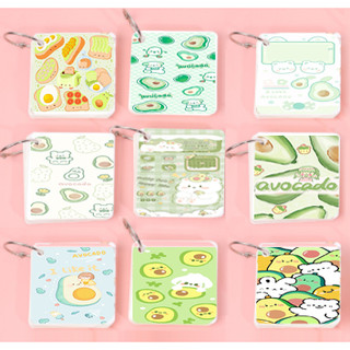 sổ note flashcard quả bơ avocado in hình FCT28 hoàng đạo
