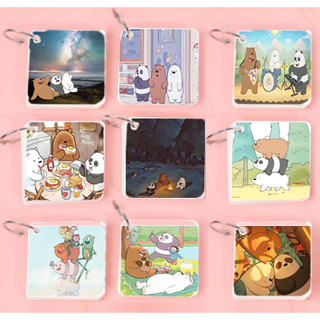 sổ note flashcard to in hình 3 anh em gấu FCT15
