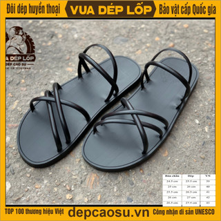 Dép cao su Bác Hồ, bộ đội Trường Sơn, kiểu râu 5 quai giải phóng tăm làm thủ công VUA DÉP LỐP