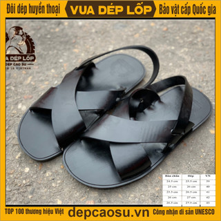 Dép cao su - Mẫu Dép Bác Hồ, được làm thủ công của VUA DÉP LỐP Phạm Quang Xuân, ảnh thật, bảo hàng