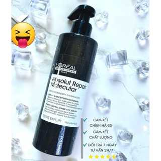 Dầu xả Serum ARM Loreal Absolut Repair Molecular phục hồi tóc mềm bóng Peptide 250ml