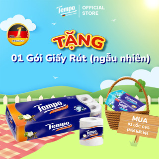 [MUA 1 LỐC TẶNG 1 GÓI GIẤY RÚT NGẪU NHIÊN] Giấy vệ sinh cao cấp Tempo Toipa - 3 lớp bền dai, an toàn cho da (Lốc 10Cuộn)