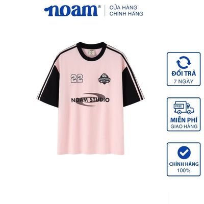 Áo thun Form rộng NOAM 22 Blokecore 100% Cotton 280GSM - Màu Hồng