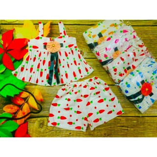 Bộ Lụa Xếp Ly Dây Rút Cột Bé Gái (6-18kg) (giao màu ngẫu nhiên)
