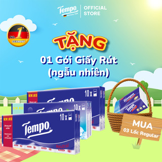 Khăn giấy bỏ túi regular 10 cao cấp tempo- 4 lớp bền dai - thương hiệu đức