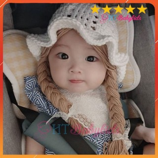 TỔNG HỢP NÓN LEN Handmade Có 2 Bím Tóc Gắn Nơ Len Xinh Xắn Đáng Yêu Cho Bé