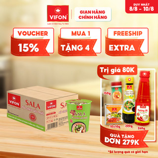 -thùng 24 ly mì chay lẩu thái sala 60gr/ly