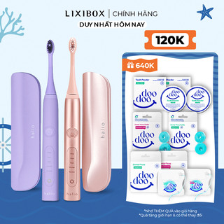 Combo 2 Bàn Chải Điện Halio Whitening Electric Toothbrush - Rose & Purple