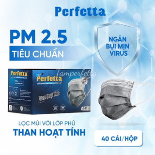 Khẩu trang y tế than hoạt tính cao cấp Perfetta Carbon 4 lớp - Hàng đạt chuẩn xuất Châu Âu