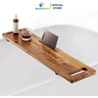 Khay bồn tắm gỗ cao cấp BLUEZON dài 99cm, khay phục vụ đa năng decor trang trí