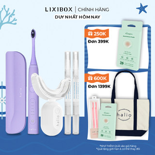 Combo bàn chải điện pro - periwinkle và máy tẩy trắng răng halio