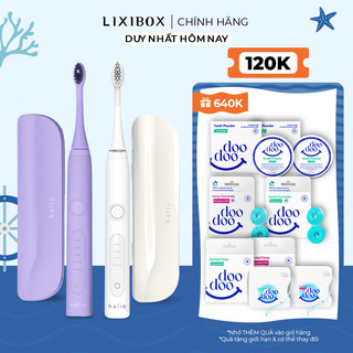 Combo 2 Bàn Chải Điện Halio Sonic Whitening Electric Toothbrush PRO - White & Periwinkle