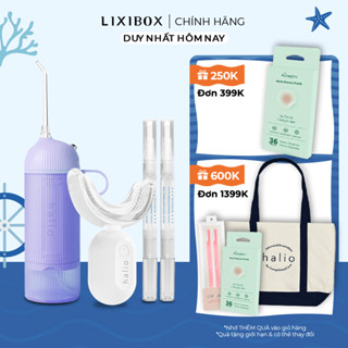 Combo Máy Tăm Nước UltraClean Periwinkle Và Máy Tẩy Trắng Răng Halio