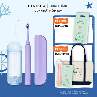 Combo Máy Tăm Nước Cầm Tay Halio - Blue Và Bàn Chải Điện - Periwinkle