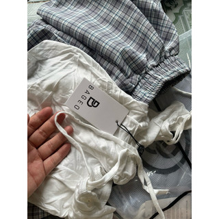Set trễ vai cv caro kẻ 𝐁𝐀𝐆𝐄𝐎