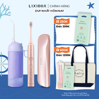 Combo Bàn chải điện Rose Gold và Máy Tăm Nước Halio UltraClean - Periwinkle