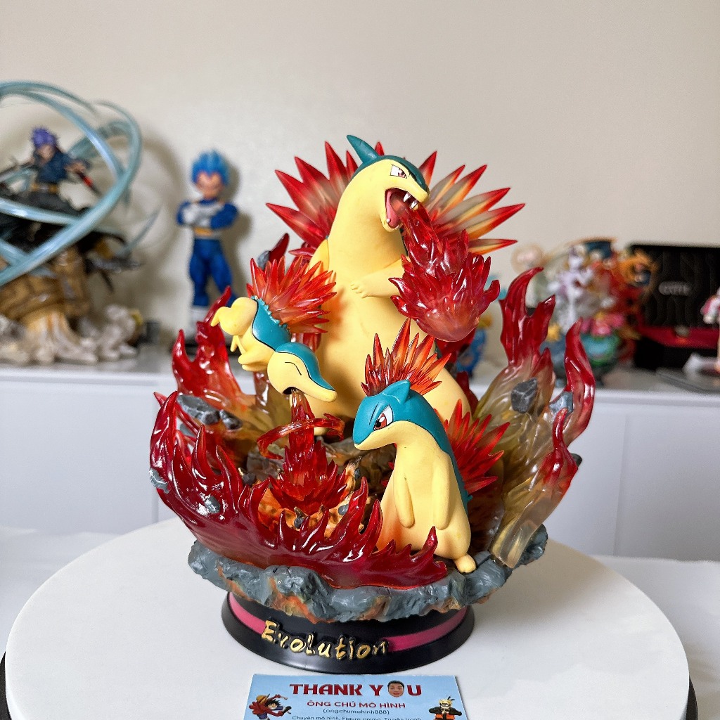 Mô hình Pokemone Hinoarashi 26cm cùng các giai đoạn tiến hoá có led Ongchumohinh MH755