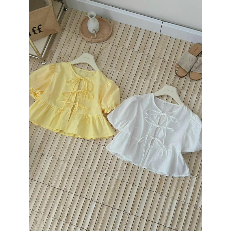 Set áo babydoll kèm quây trắng (ảnh thật/ có sẵn)