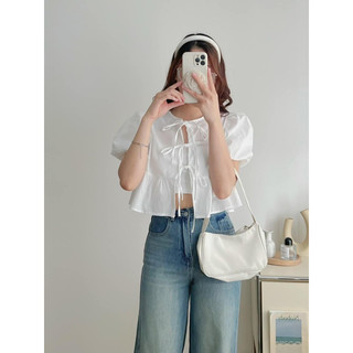 Set áo babydoll kèm quây trắng (ảnh thật/ có sẵn)