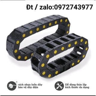 Xích máng nhựa nắp hở  luồn dây loại 1m