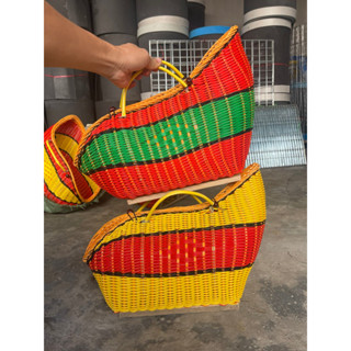 Giỏ đựng gà chọi, Giỏ xách gà, Làn đựng gà chọi có quai xách đan mây chắc chắn bền, đep nhiều màu