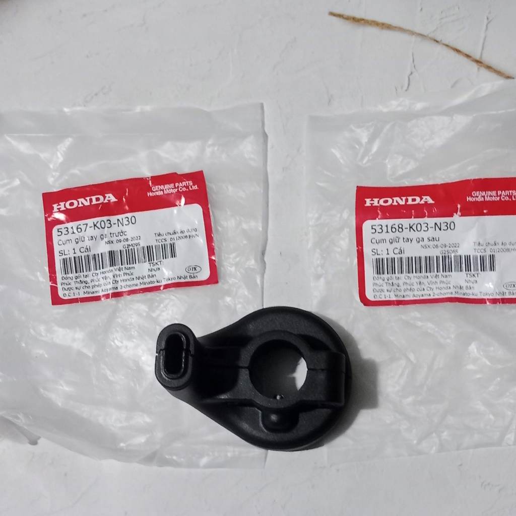 Cùm ống ga Wave RSX Fi , Future led , Winner zin chính hãng HONDA ( chưa có ốc ) / cùm ga 2 dây ga H