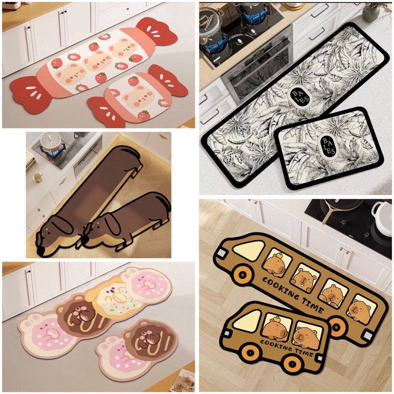 Set Thảm Bếp Mẫu Mới Siêu Xinh Thảm Bếp Decor